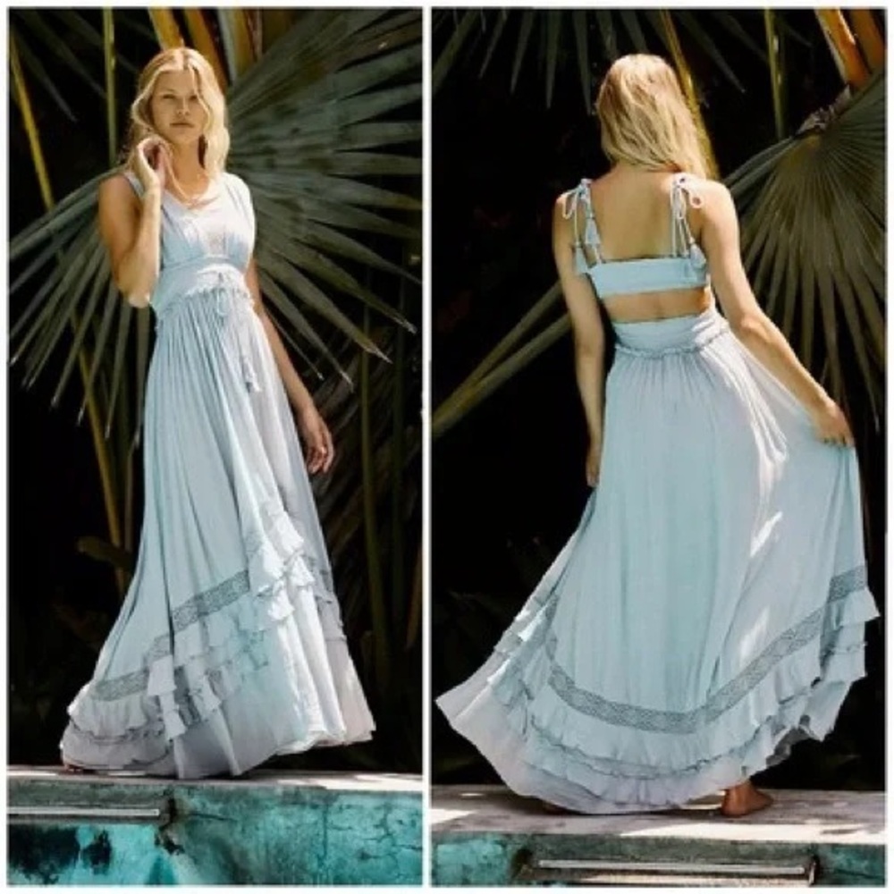 Free People Santa Maria Maxi Light Blue - Medium